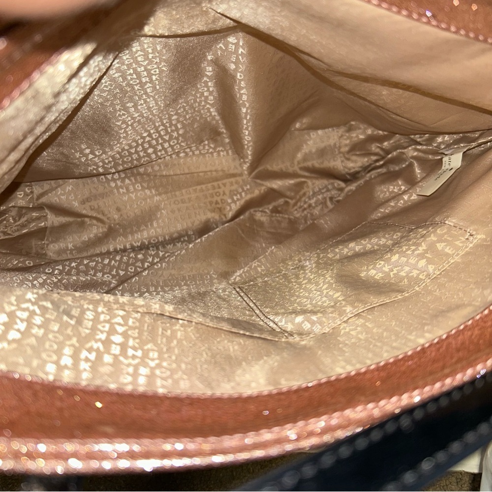 Kate Spade Holiday Drive Bon Shopper Tote pink Sparkle Purse - Picture 5 of 5